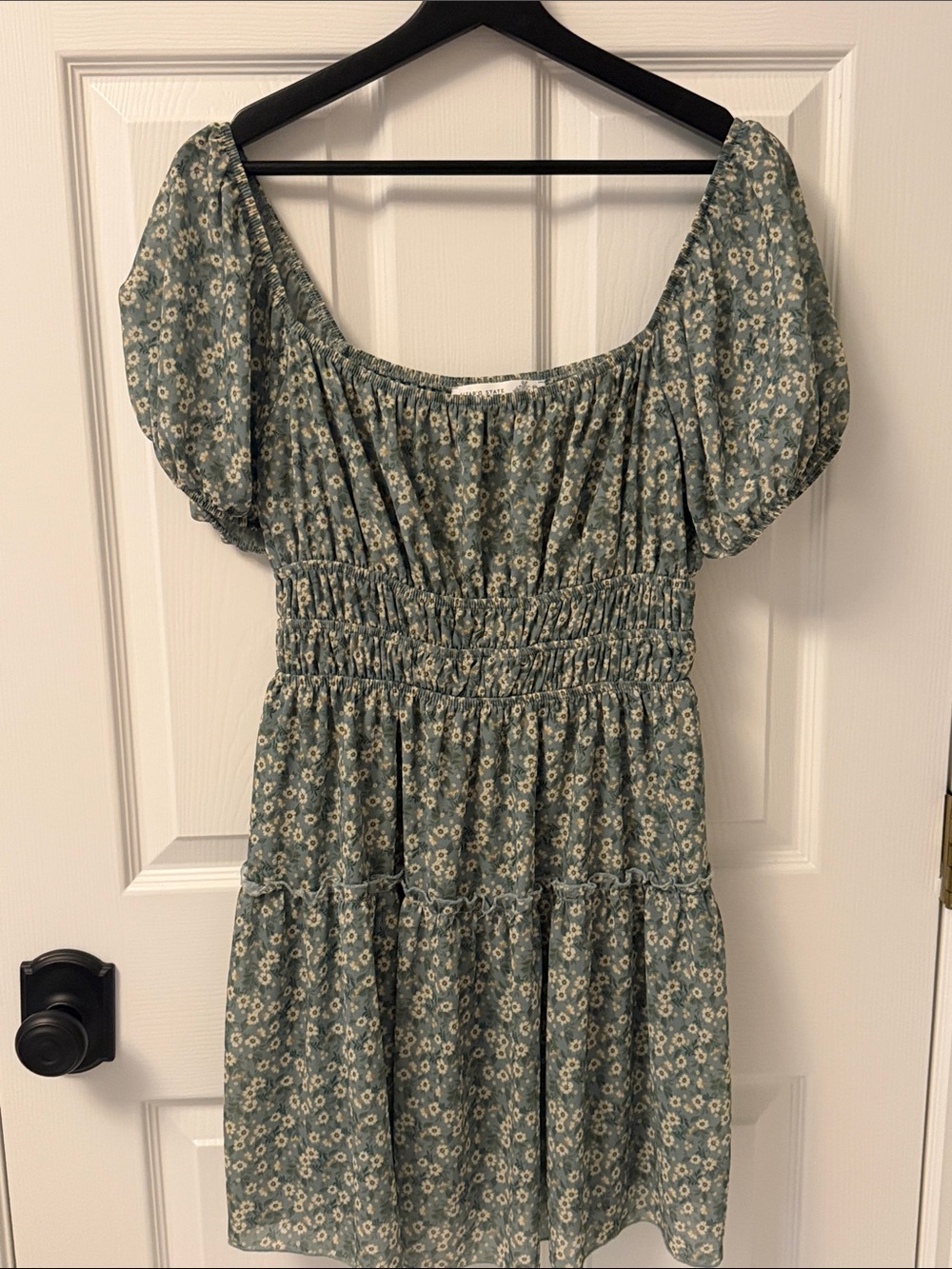 Altard State Floral Green/Blue Mini Dress